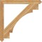 Ekena Millwork Merced Arts & Crafts Rough Sawn Bracket, Western Red Cedar, 4"W x 46"D x 46"H BKT04X46X46MRC03RWR - alternate 3